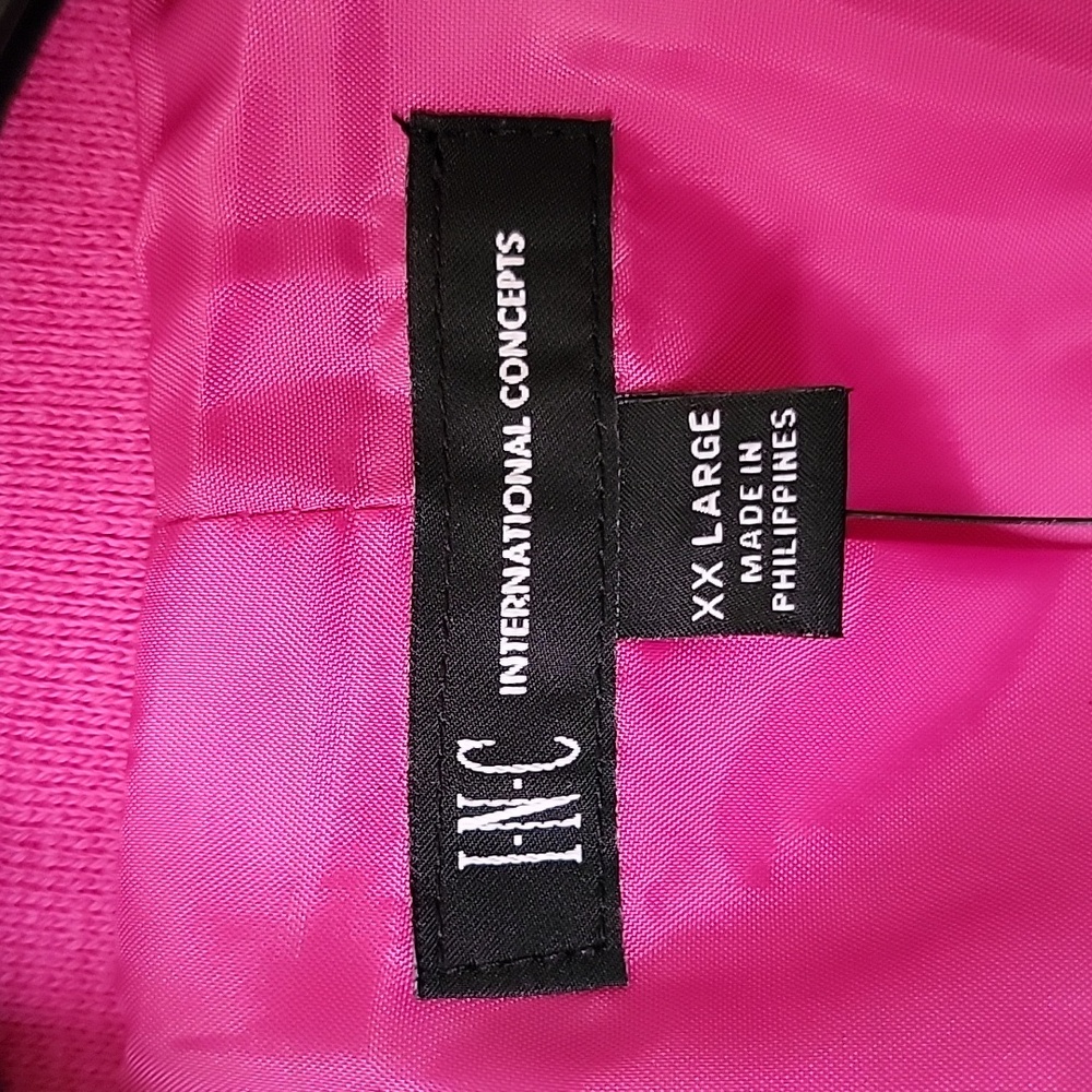 INC Coat Jacket w/Stand Collar Zip/Snap Flap Close Pink size XXL NWT - Picture 9 of 16